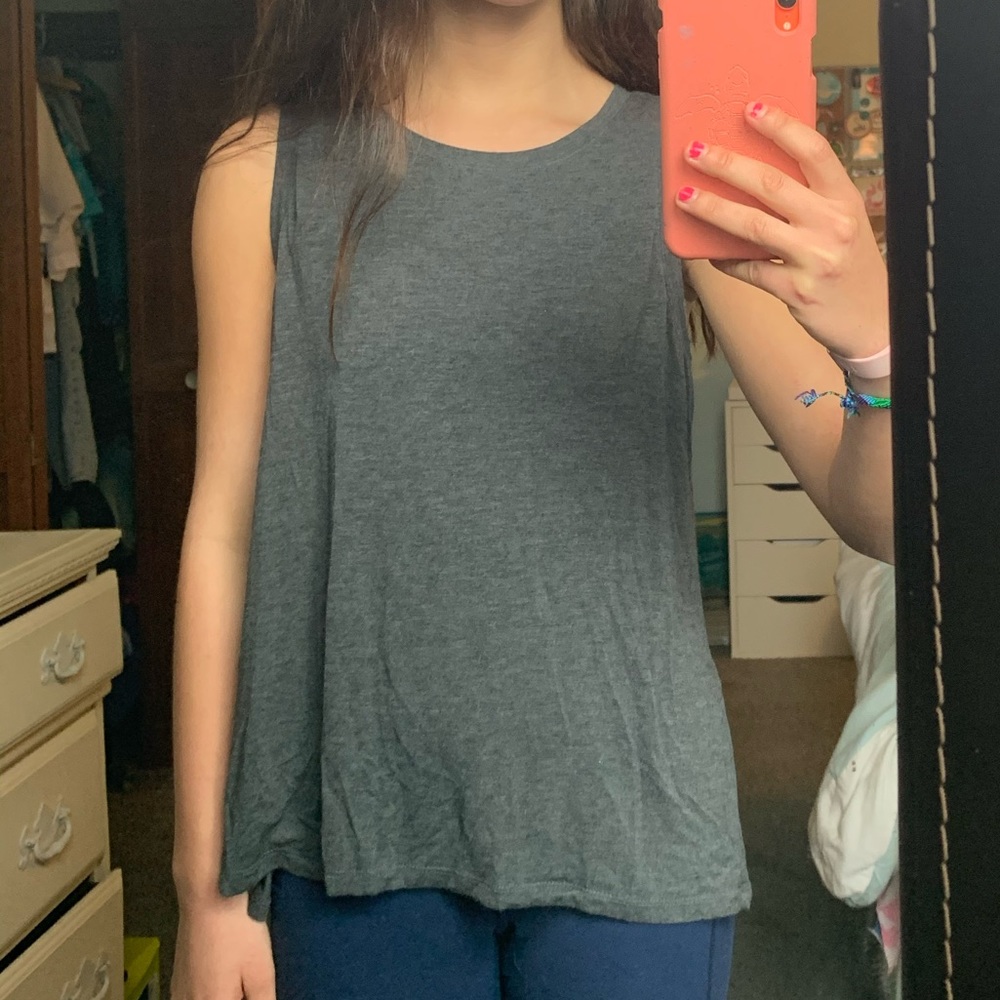Flowy Gray Tank Top
